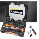 COFFRET EMBOUTS TORSION & DOUILLE 45 PCS PZ + PH + PL + TX + HEX + DOUILLE +